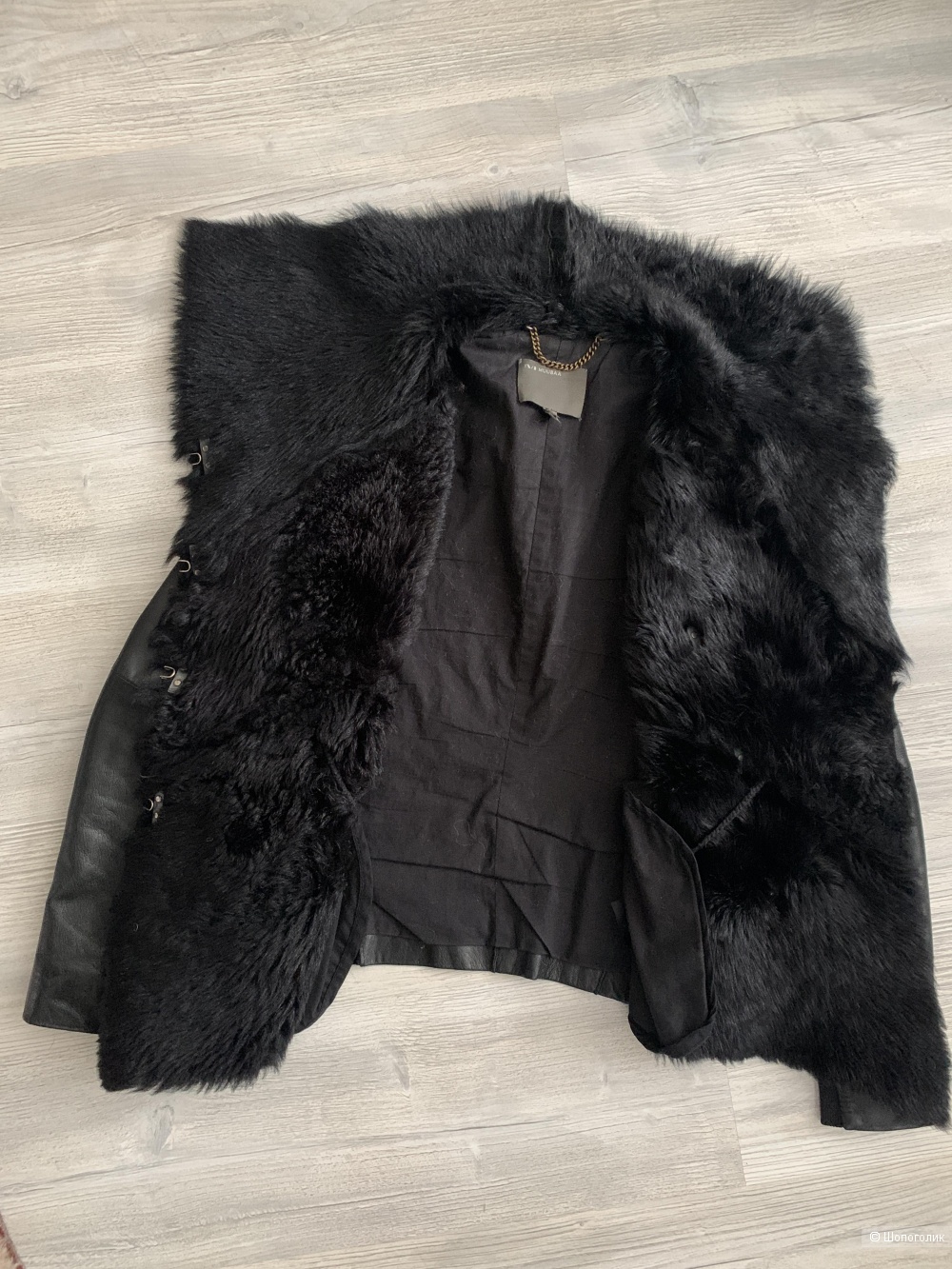 Куртка кожаная Muubaa Heneley Shearling, р.42