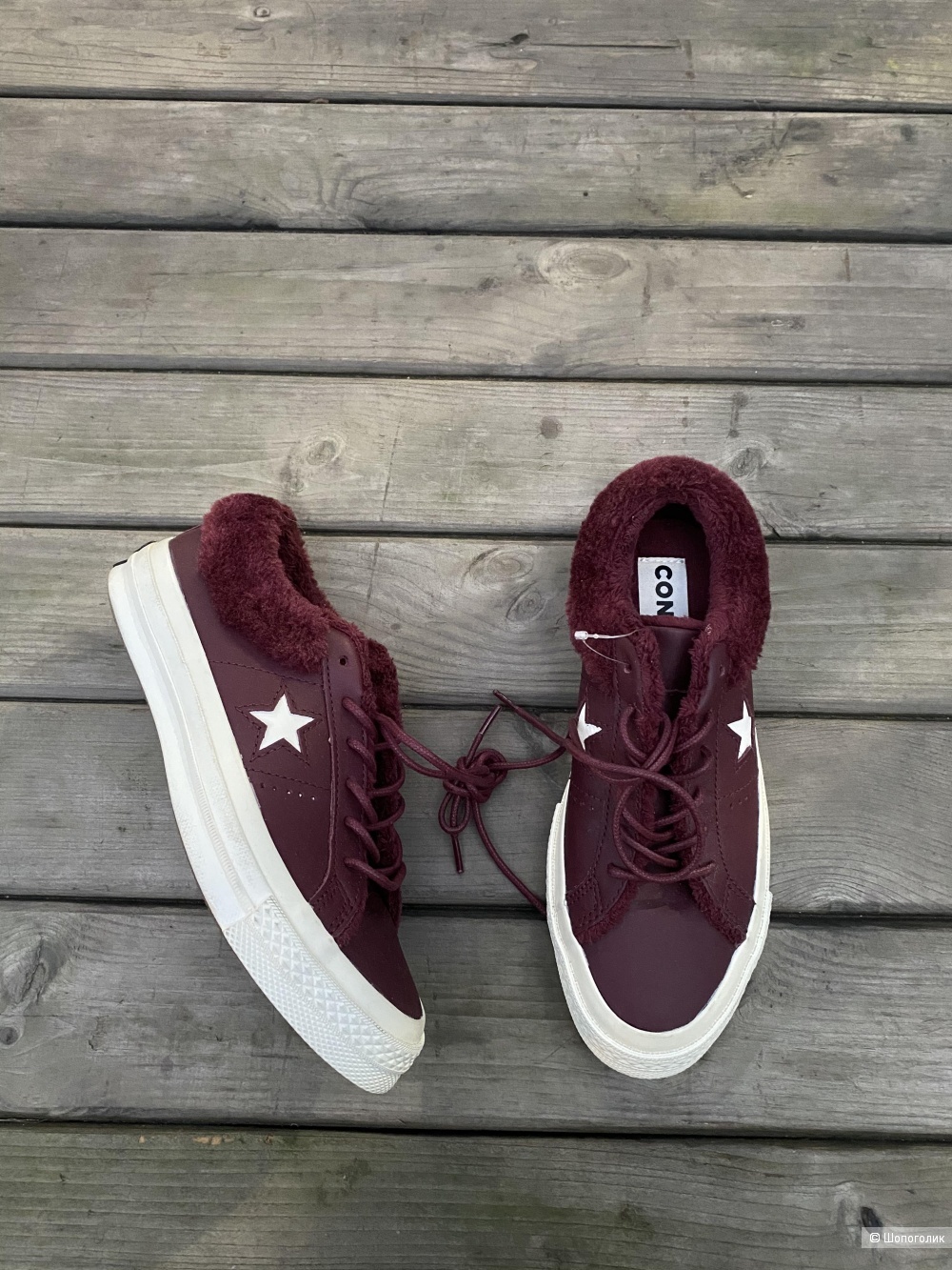 Кожаные утеплённые кеды Converse, pp 36, 23 см