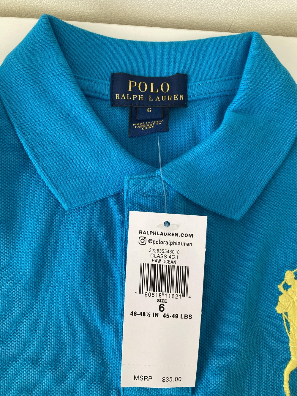 Рубашка-поло «Polo Ralph Lauren» размер 6
