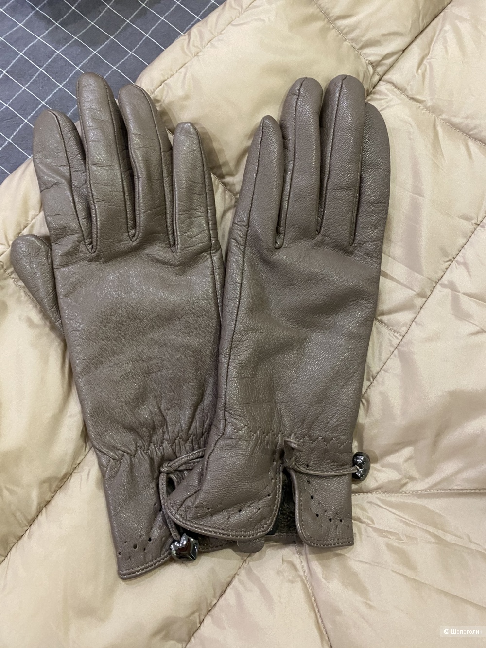 Кожаные перчатки 7,5 р-р