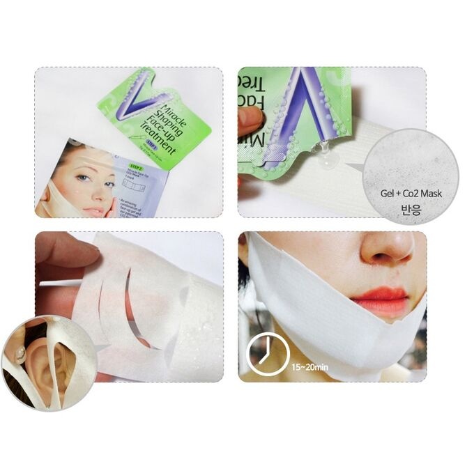 Лифтинг маска для подбородка Purederm Miracle Shaping Face Up Treatment