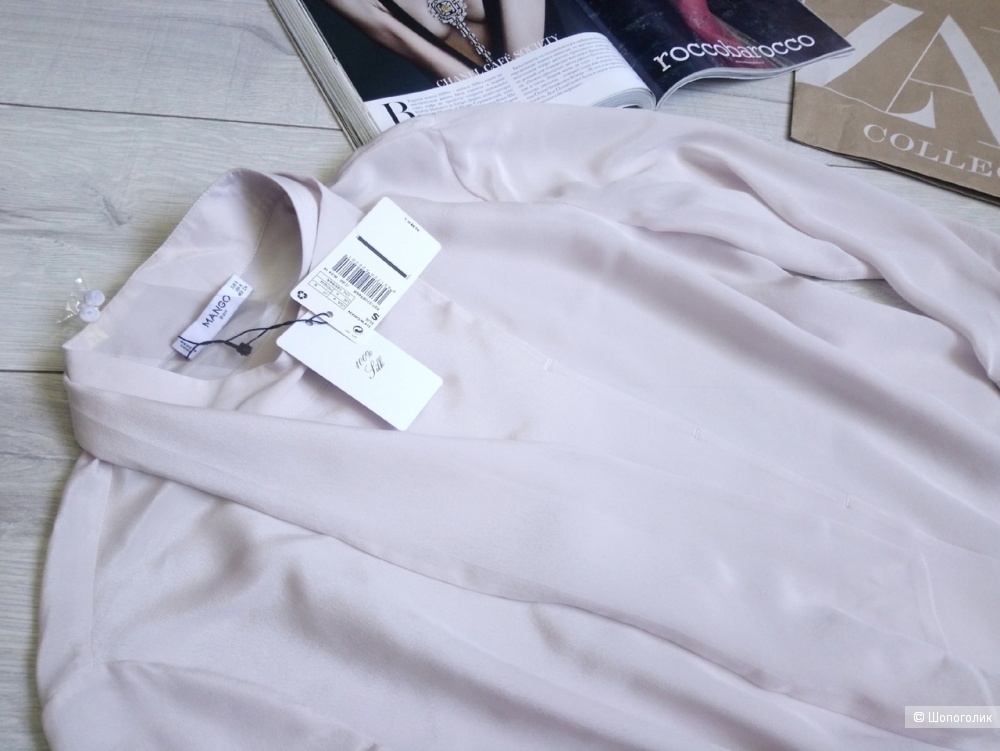 Блуза 100% шелк, манго, размер S