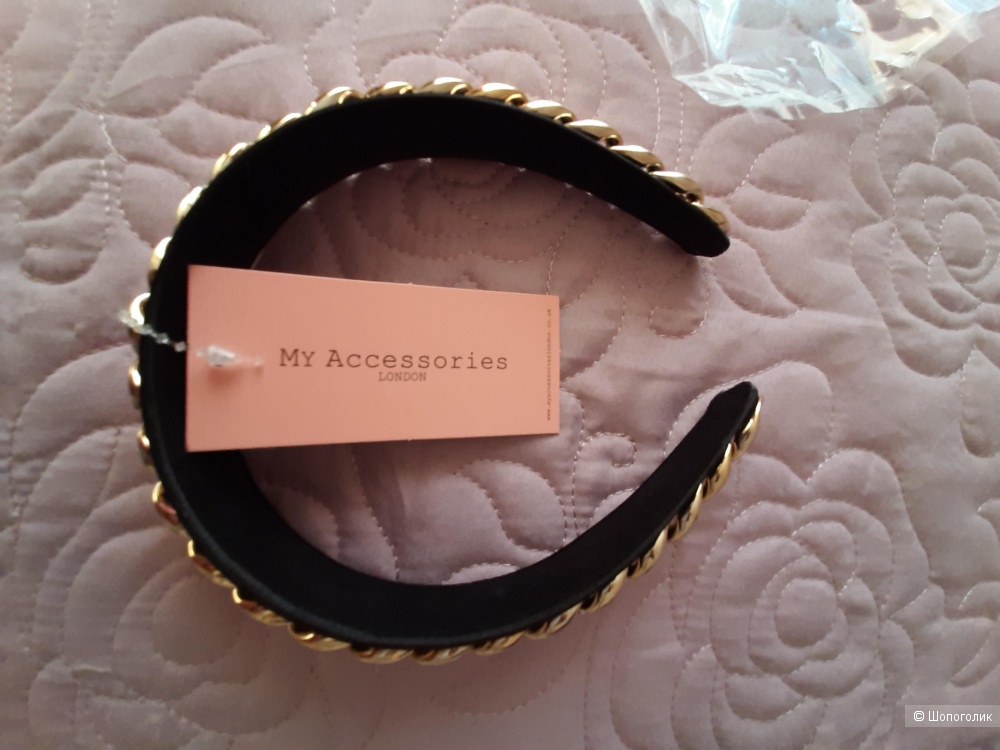 Ободок с золотистой цепочкой My Accessories London, one size