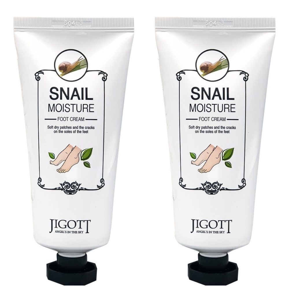 Jigott Snail Moisture Foot Cream Увлажняющий крем для ног с экстрактом слизи улитки