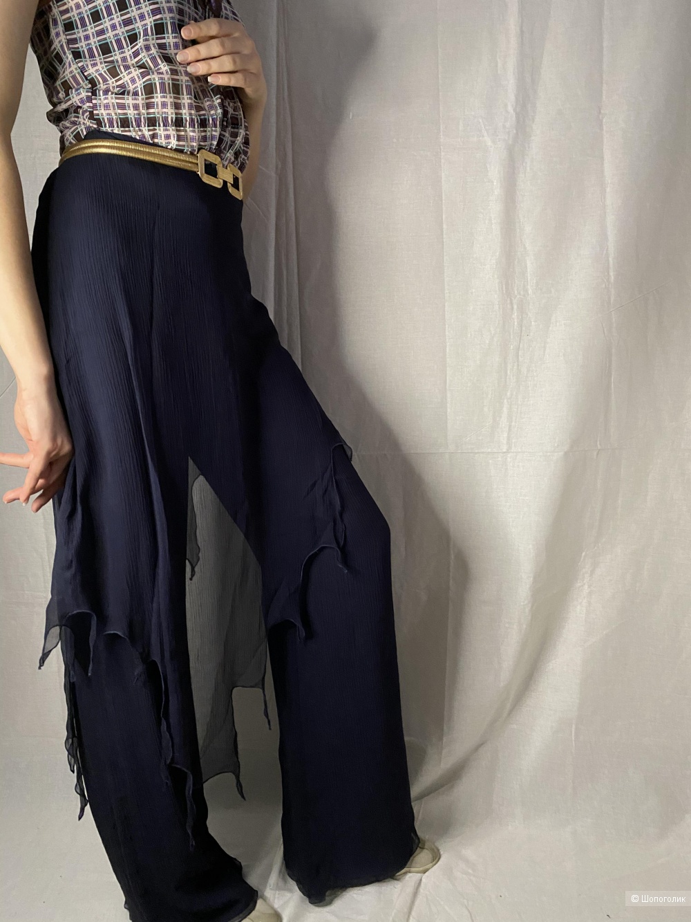 Шелковые брюки-юбка Linea Raffaelli 40