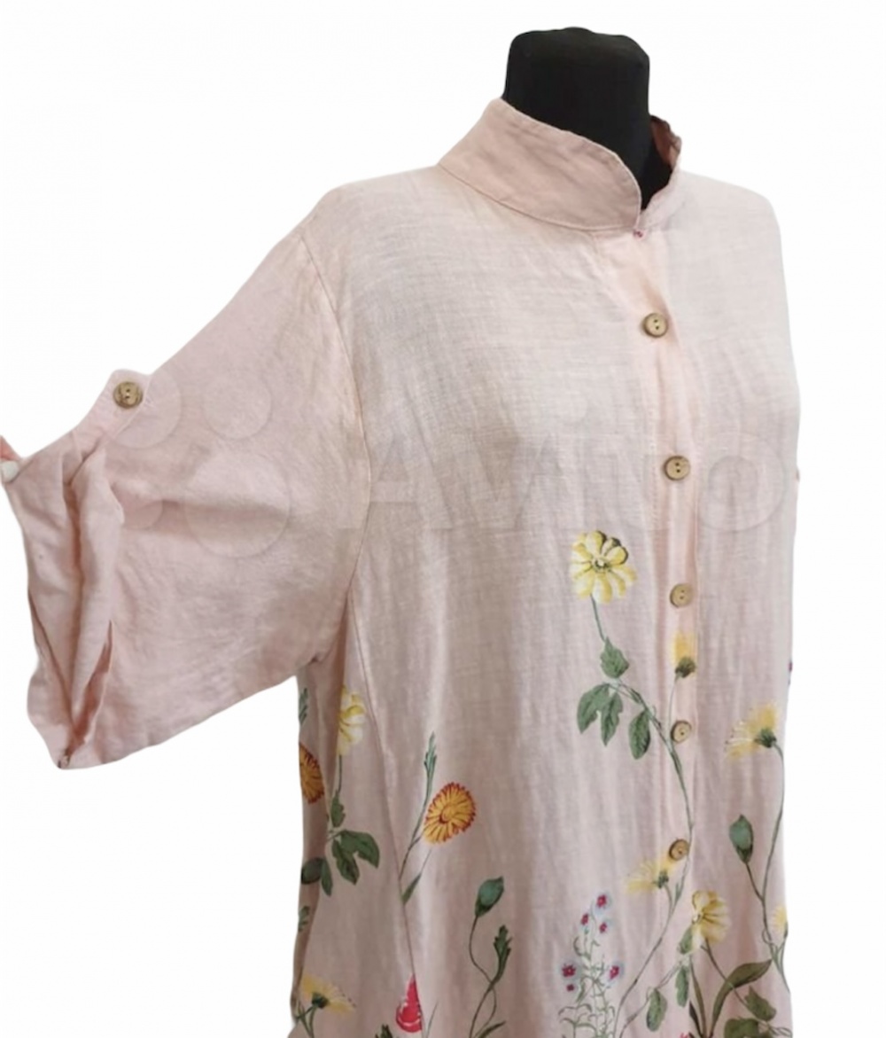 Платье рубашка лен PRATO FIORITO, 50-56