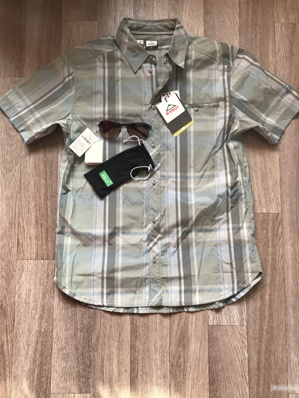 Комплект рубашка MC Kinley,48рус,очки солнцезащитные Sela,one Size