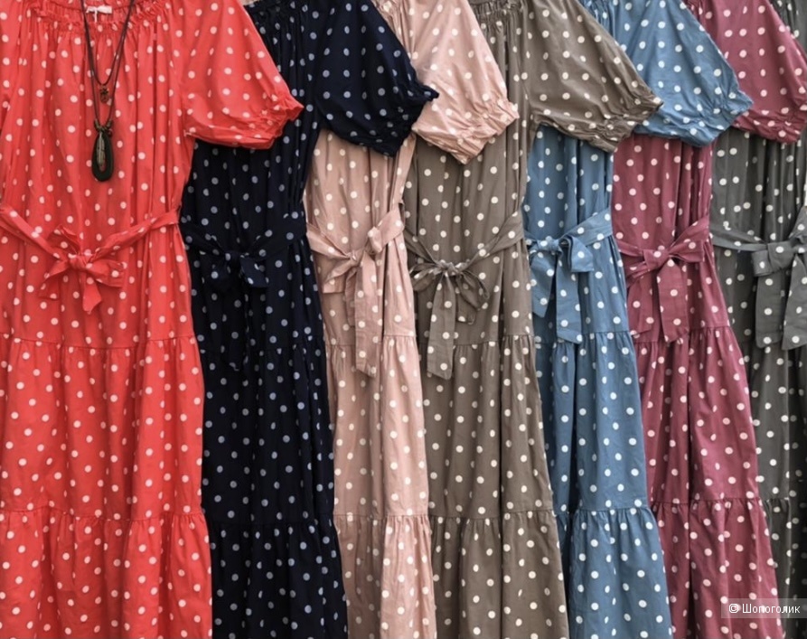Платье в горох макси New Collection Polka dot, 44-52