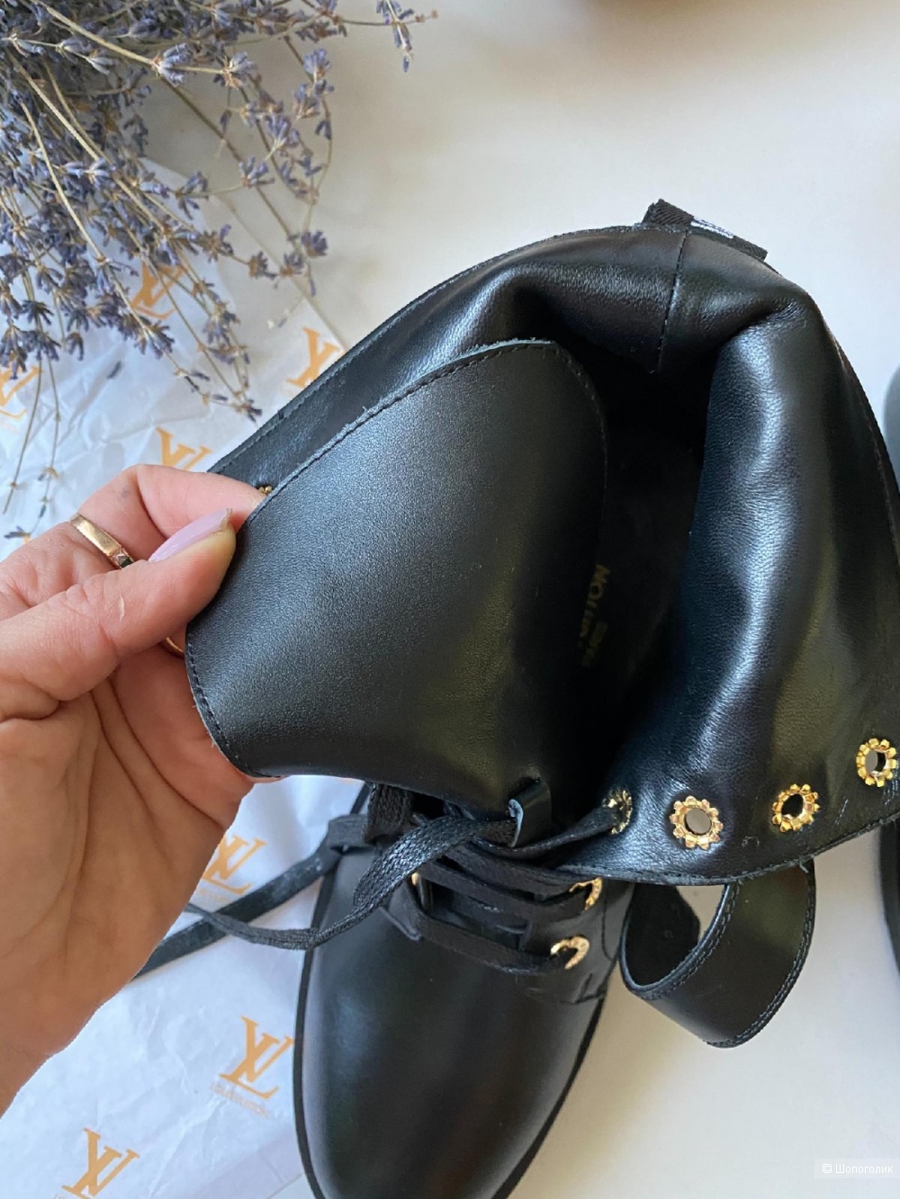 Ботинки Louis Vuitton женские кожаные 39\40 размер (25,5 см)