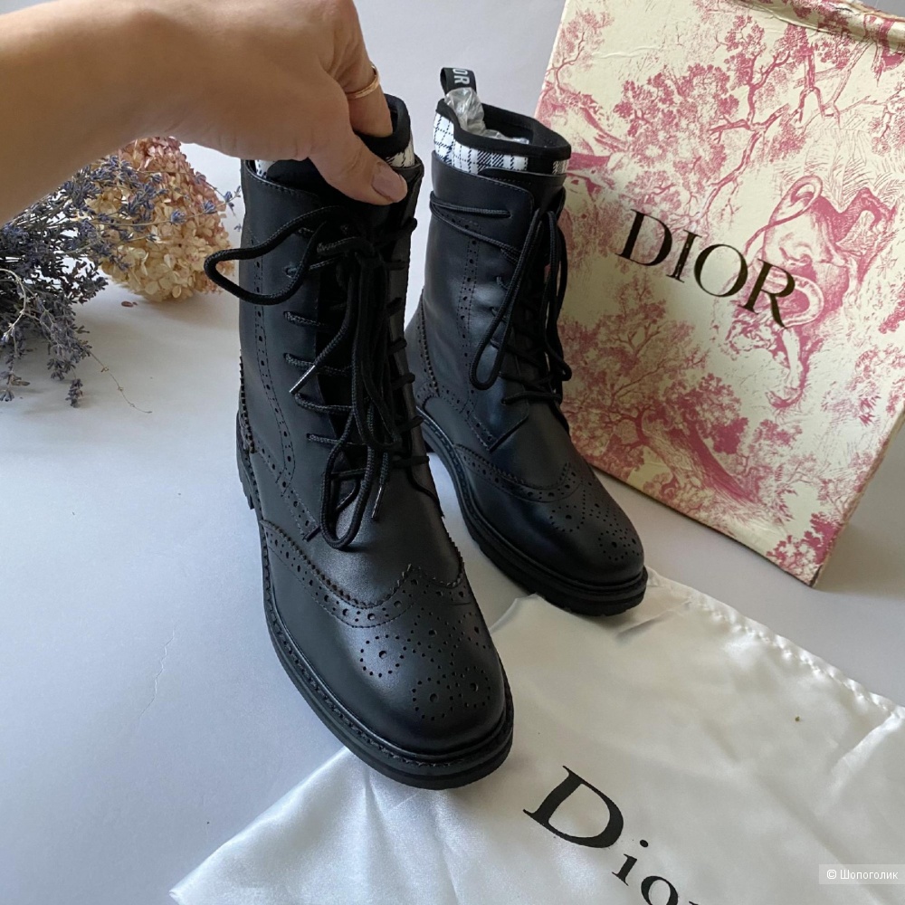 Ботинки женские Christian Dior кожаные 38 размер (25 см)