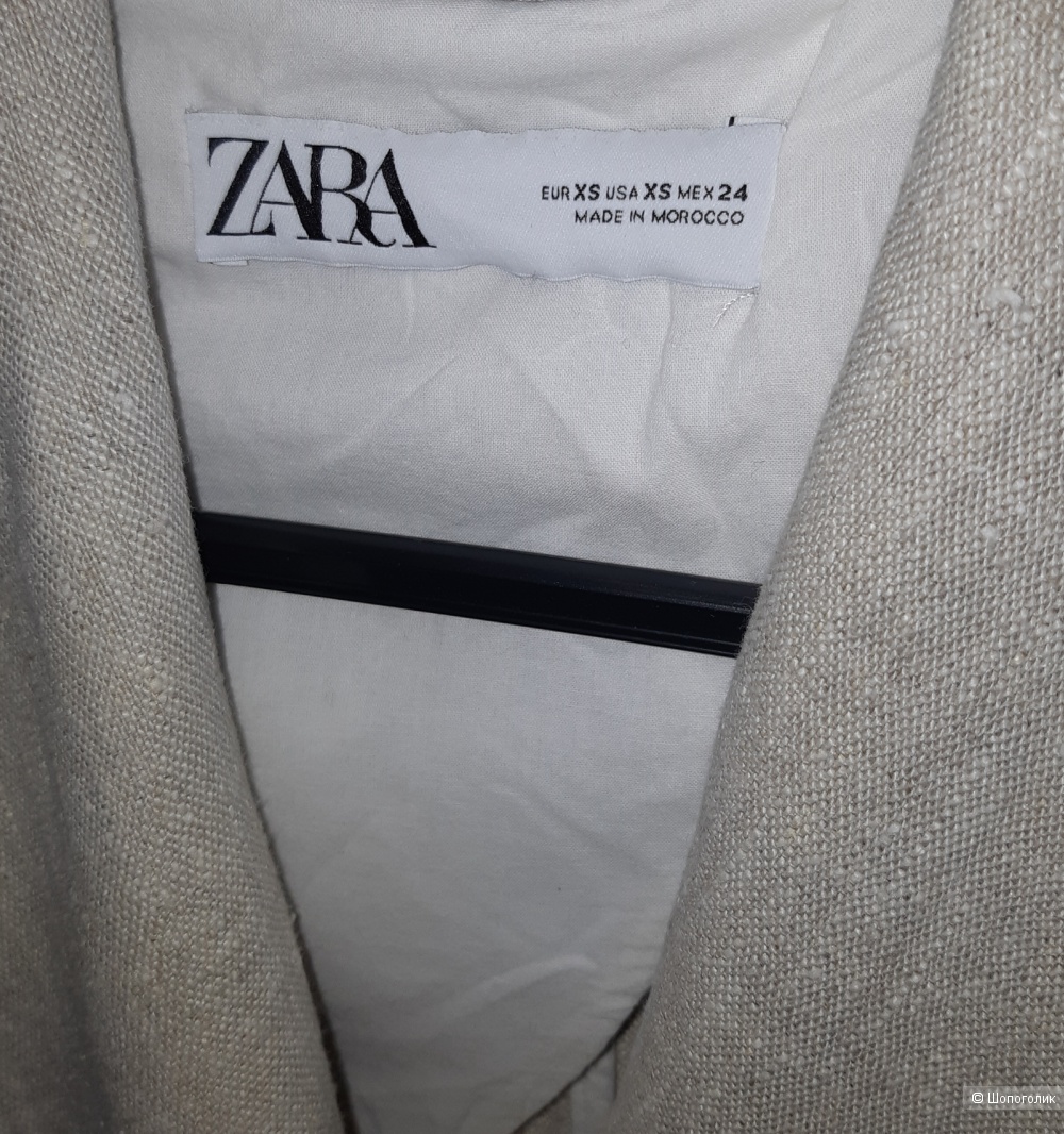Льняной пиджак zara, размер s/m