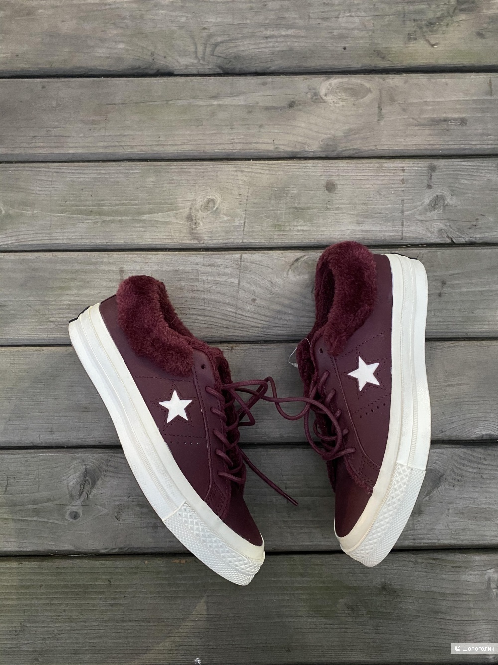 Кожаные утеплённые кеды Converse, pp 36, 23 см