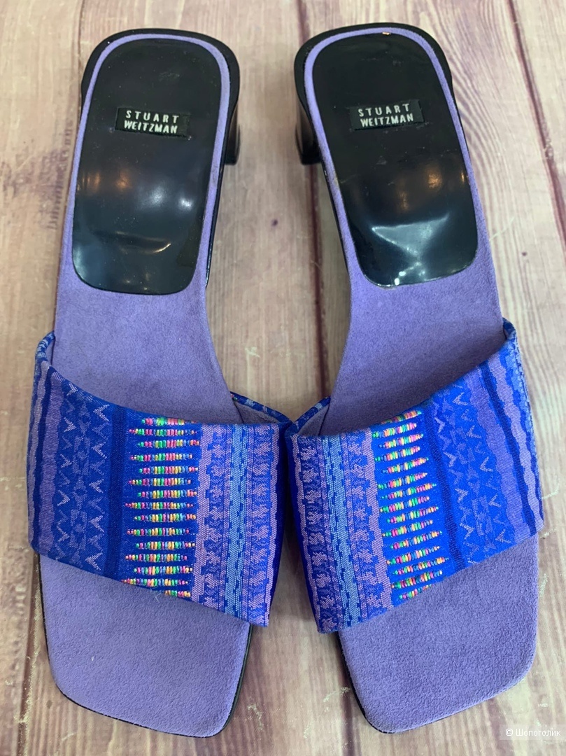 Вышитые мюли от Stuart Weitzman 40