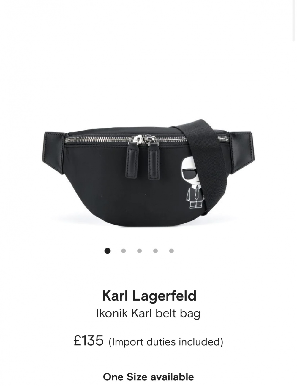 Сумка на пояс KARL LAGERFELD, one size