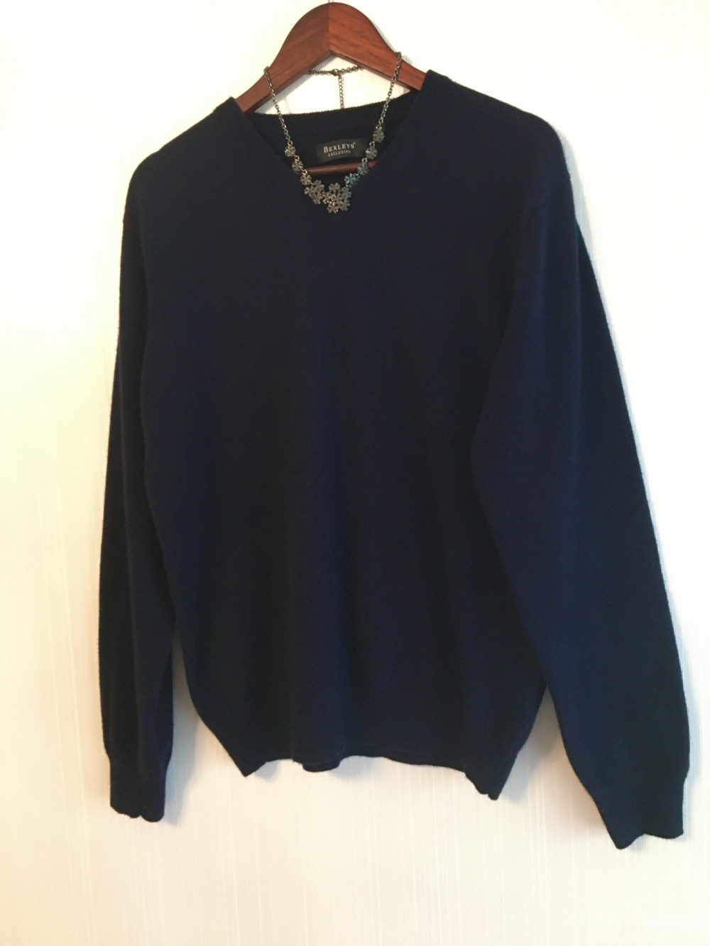 Пуловер бренда Bexleys, шерсть мериноса - кашемир, размер L