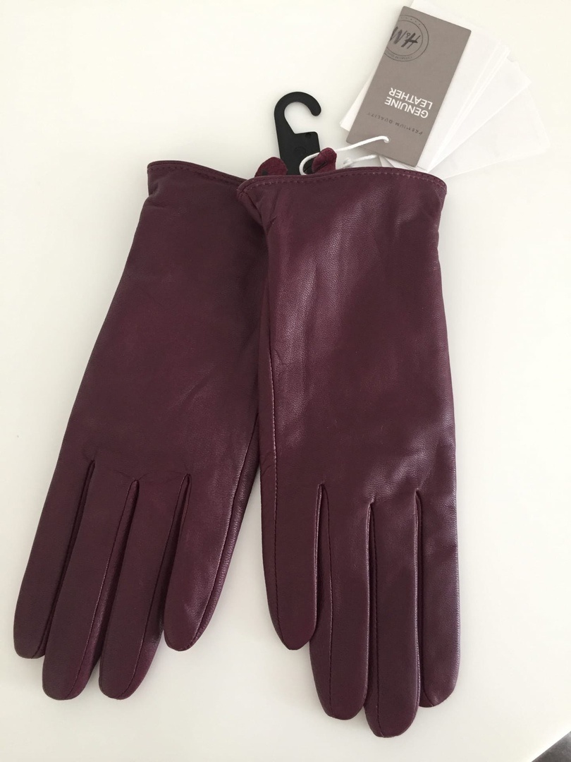 Кожаные перчатки Н&M в размере  М