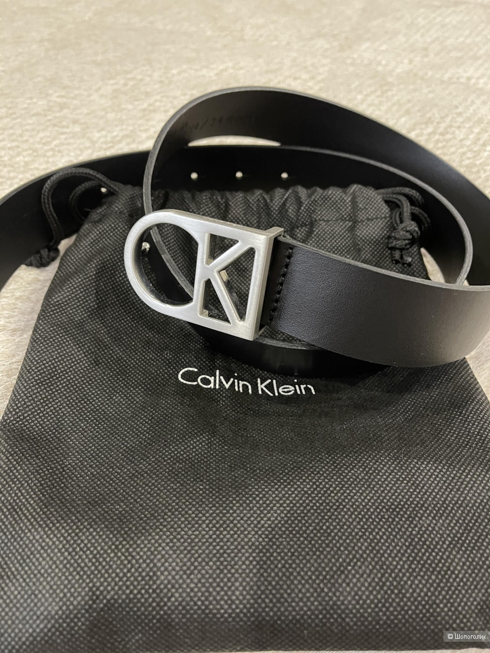 Ремень кожаный  Calvin Klein 85 см