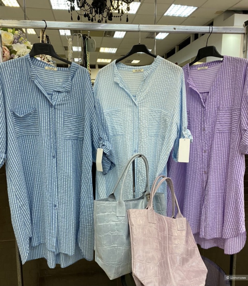 Рубашка туника в полоску New collection, oversize