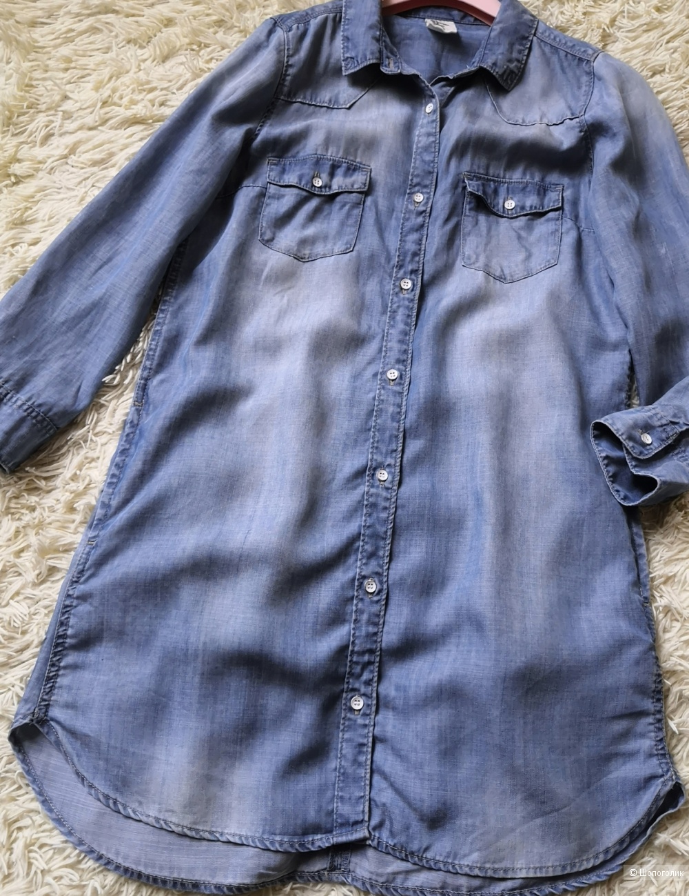 Рубашка джинсовая H&M, размер 42-44