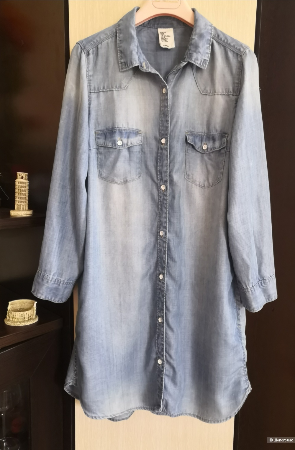 Рубашка джинсовая H&M, размер 42-44