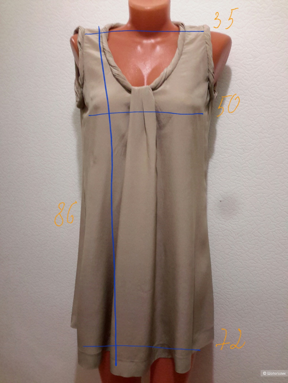 Платье из 100% шёлка ZARA, размер М  (46/48)