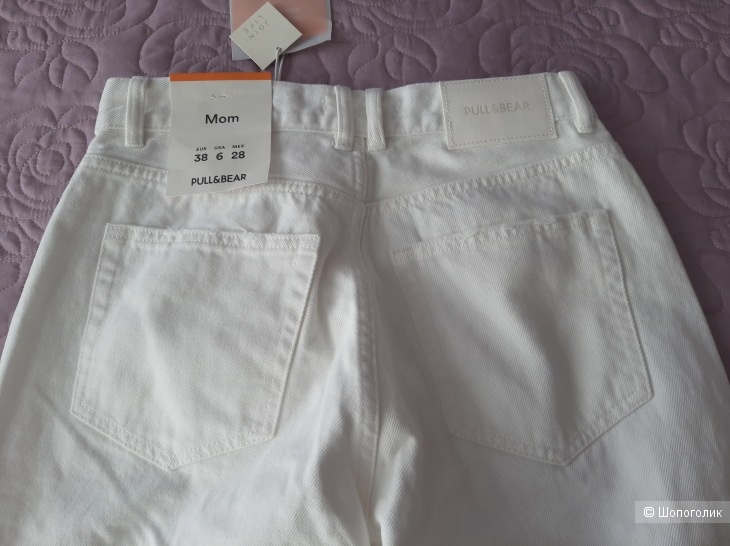Белые джинсы Mom Pull&Bear, EU 38 (UK 10)