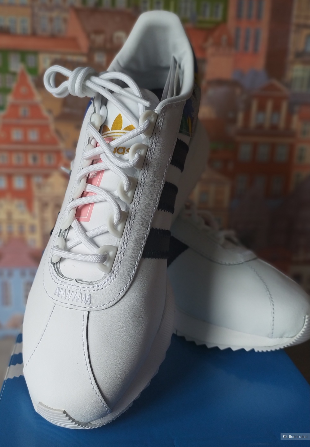 Новые кожаные кроссовки Adidas, р. 37,5 евр., 7 US