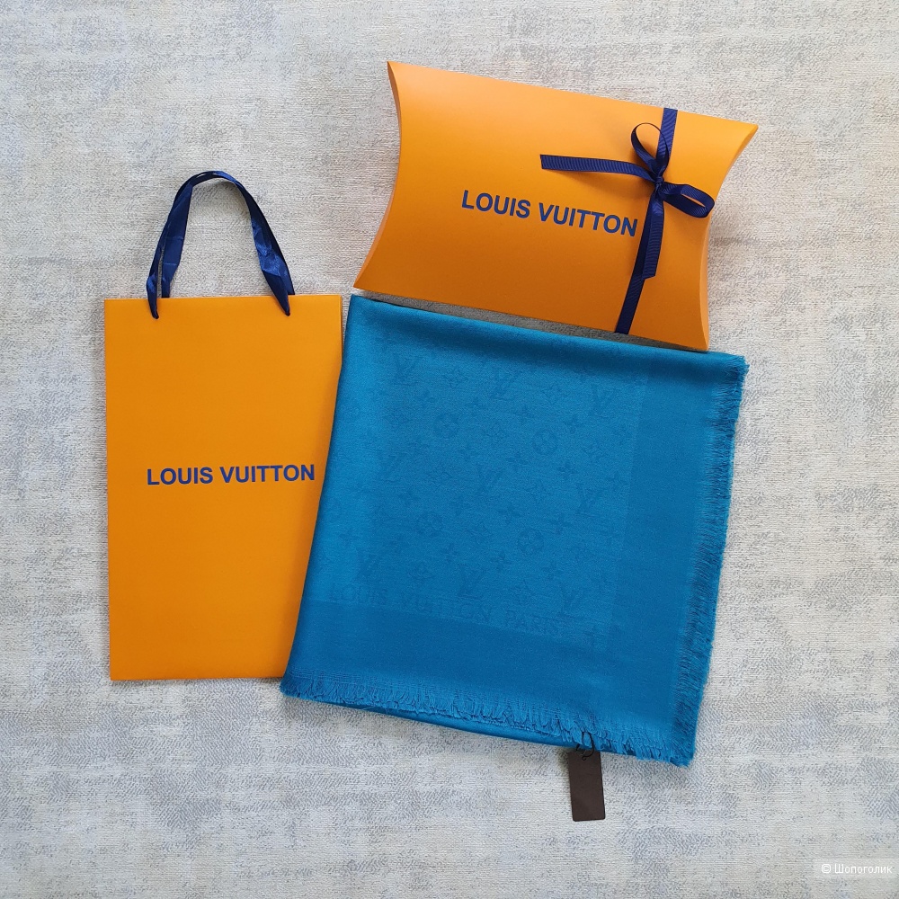 Шаль Louis Vuitton (платок\палантин) бирюзовый