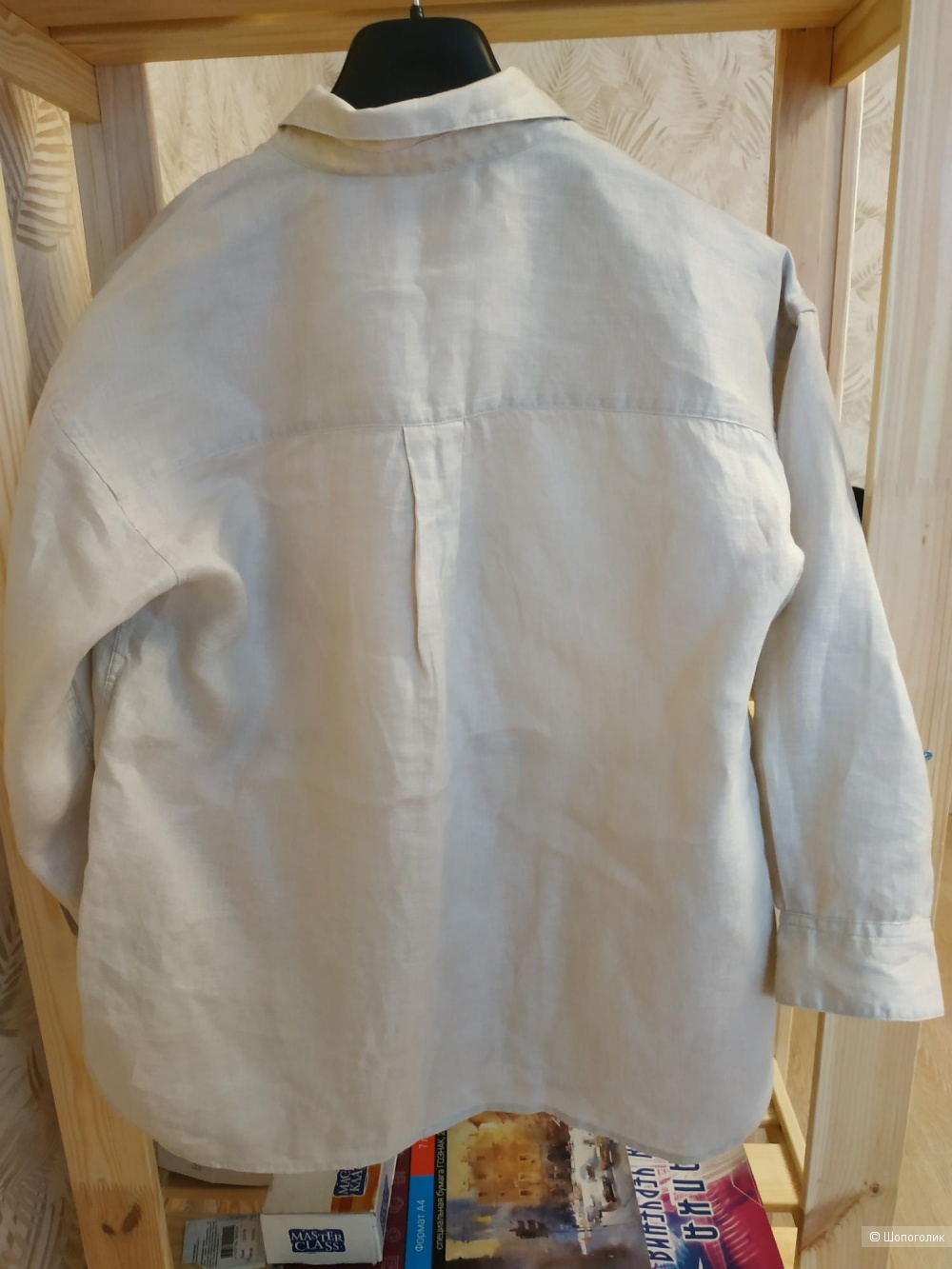 Льняная блуза Юникло, размер XS