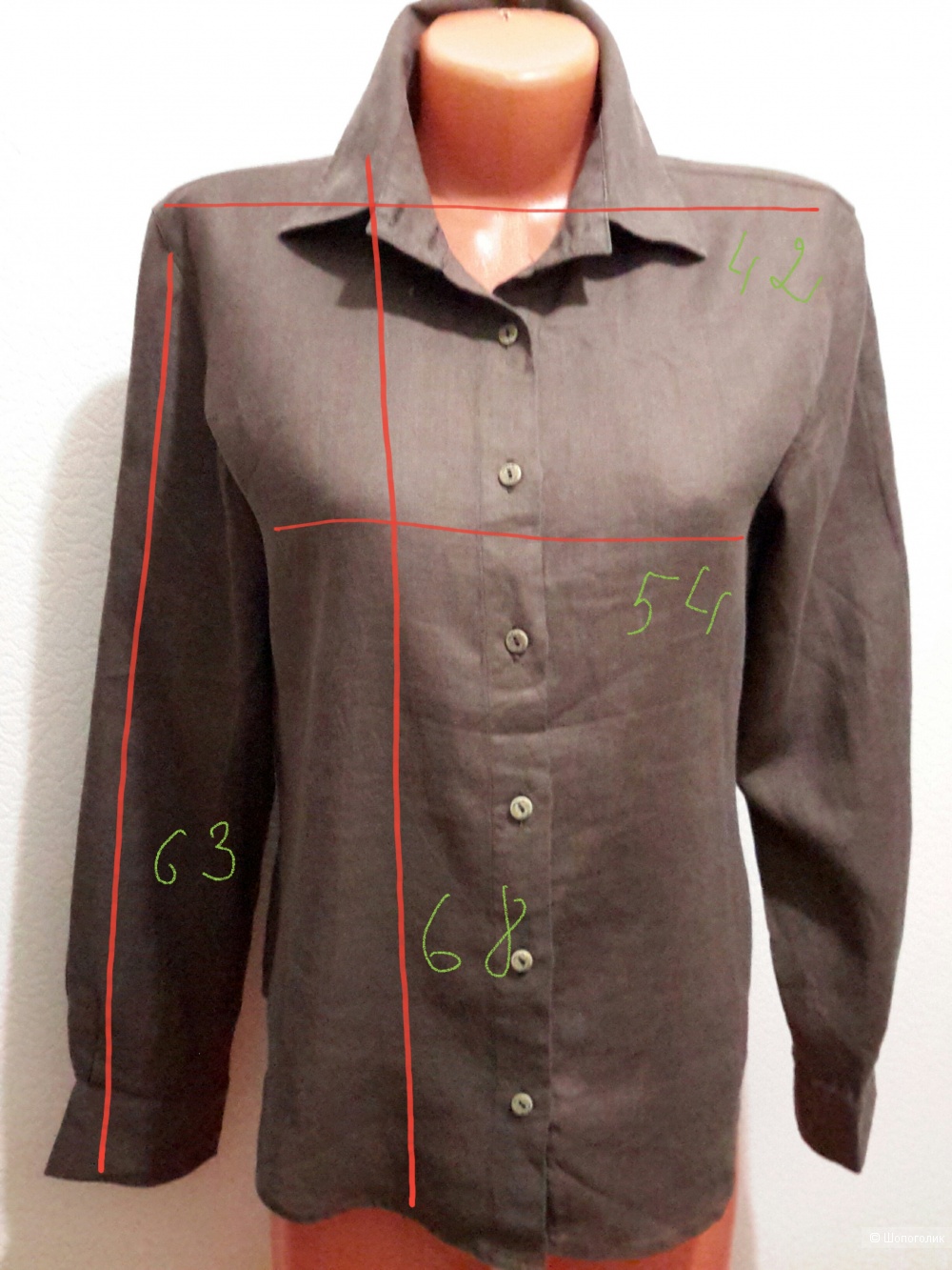 Рубашка 100% лен  ARMANI JEANS, размер 44/46
