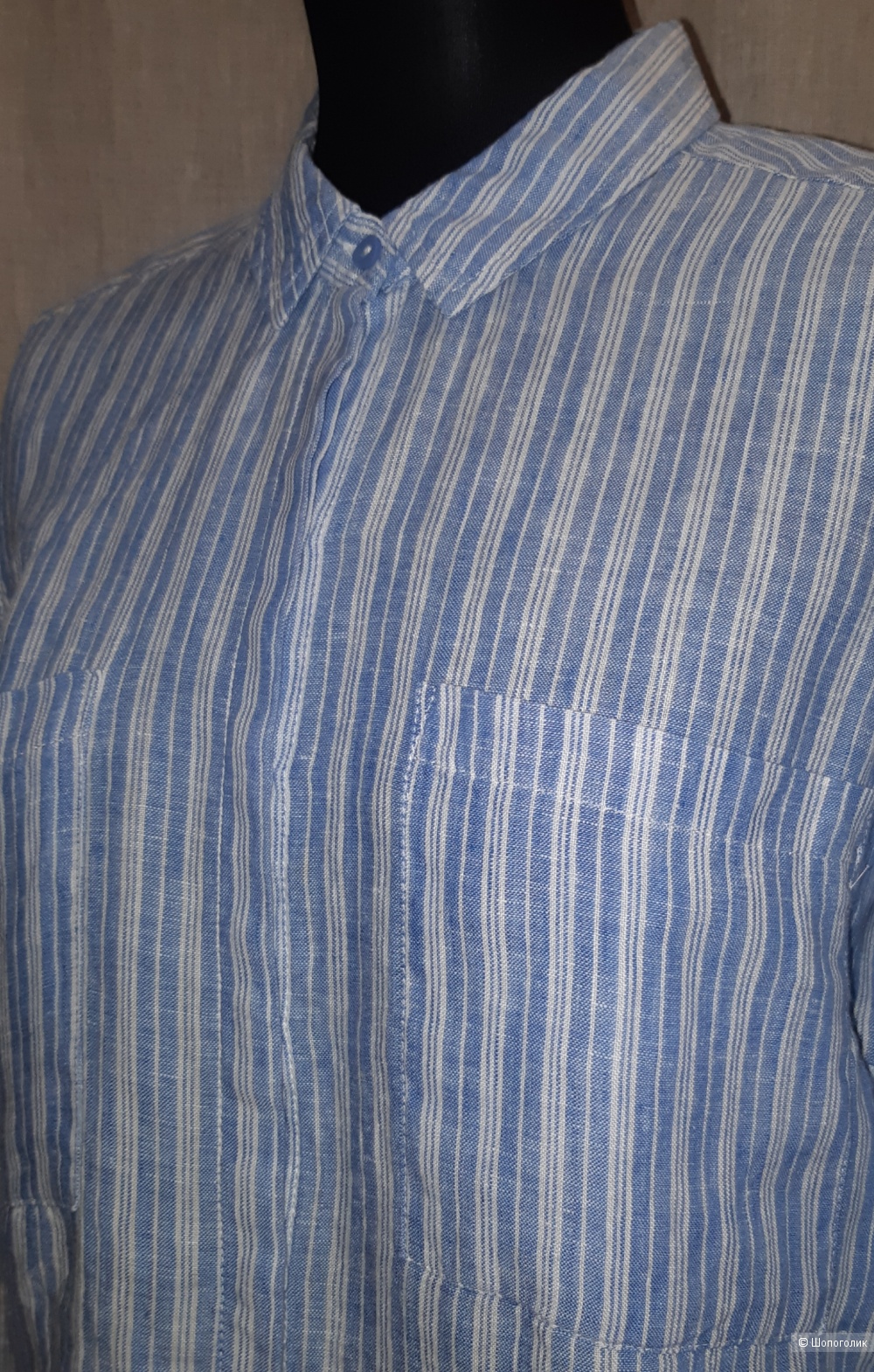 Льняная рубашка marks&spencer, размер 46