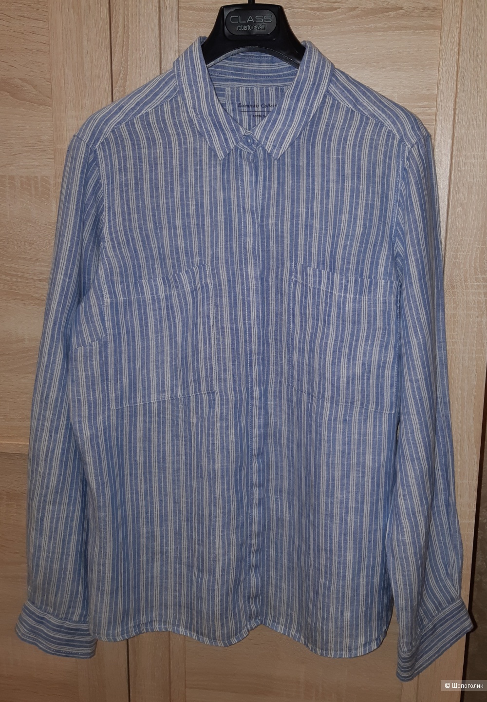 Льняная рубашка marks&spencer, размер 46