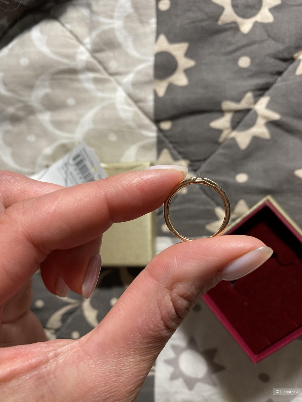 Кольцо с бриллиантом, московский ювелирный зарод, размер 16