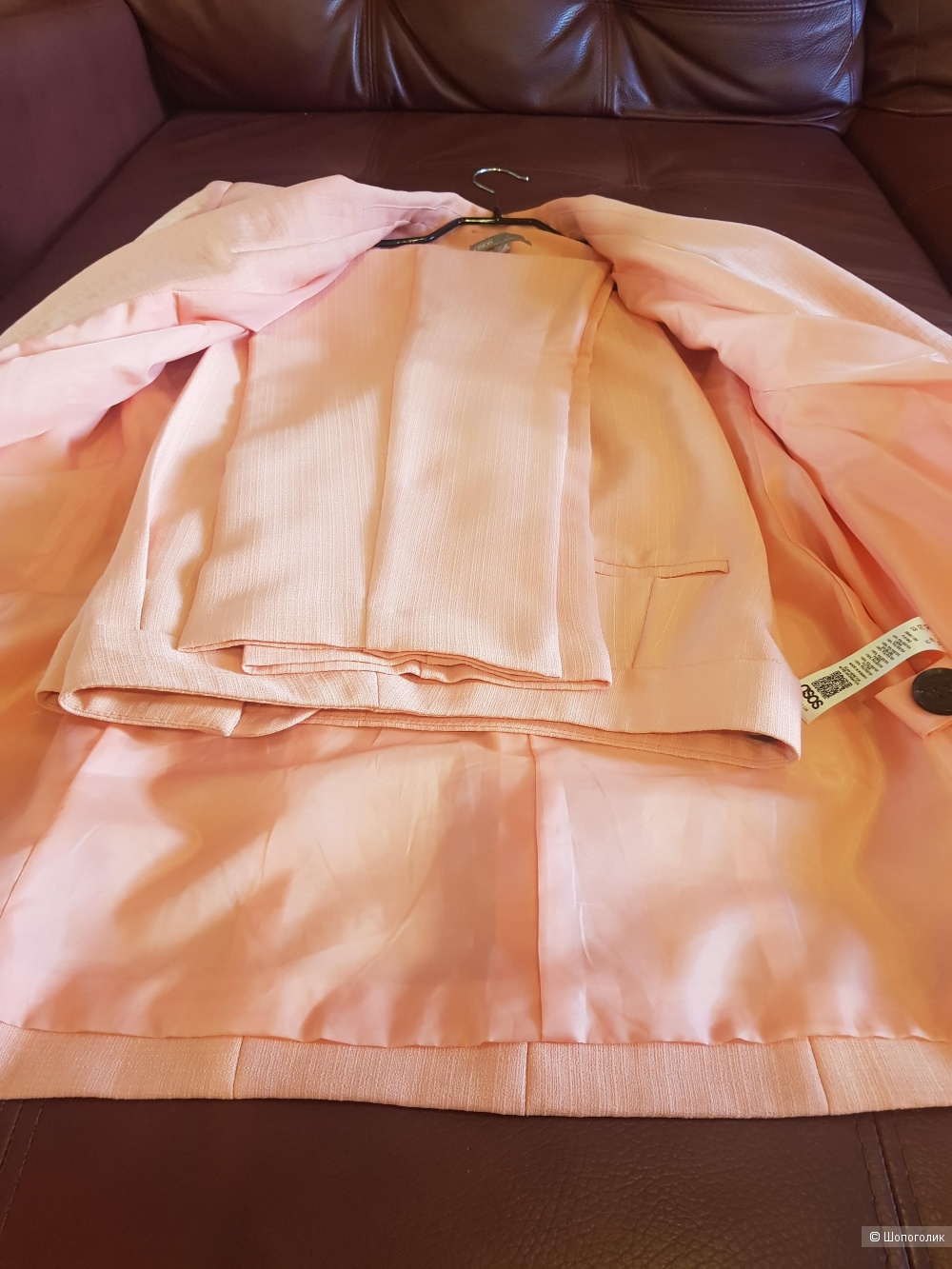 Персиковый костюм ASOS DESIGN размер L
