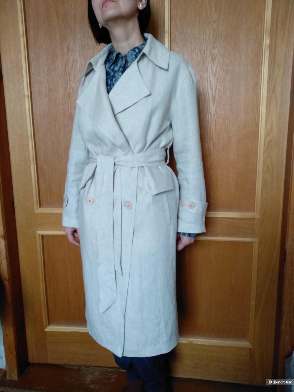 Плащ Mango, лен 100%, размер М.