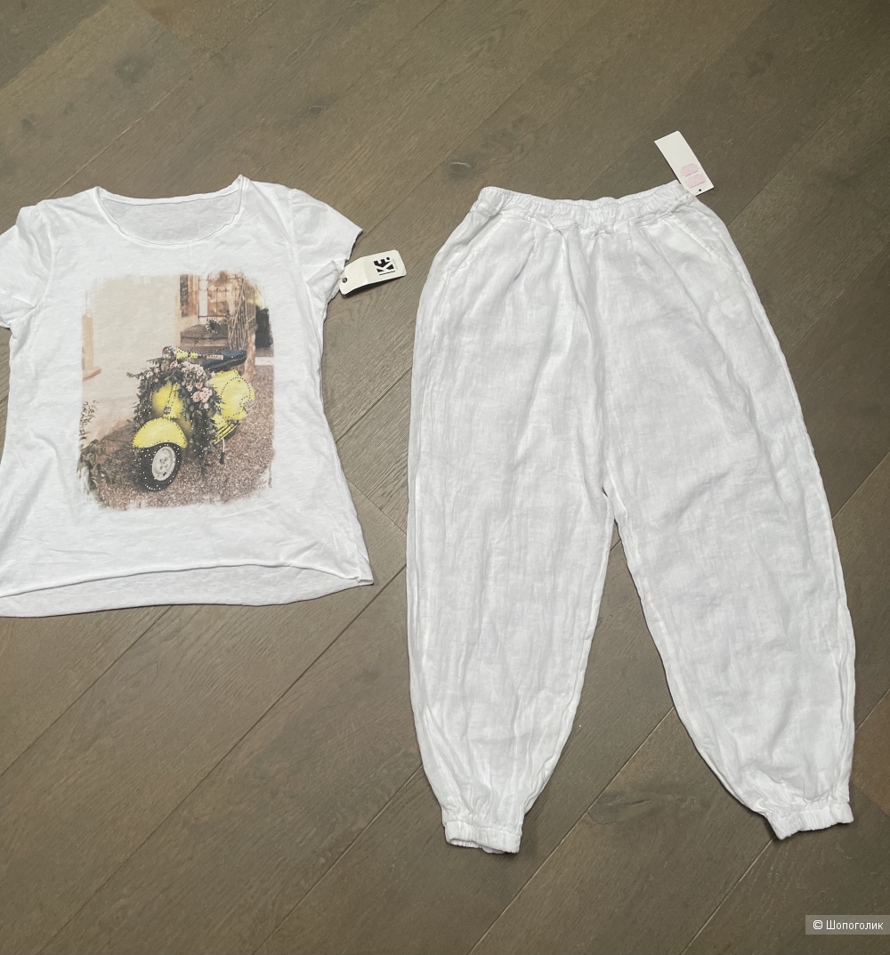 Комплект летний сет брюки И футболка LOVE ITALY,42-52