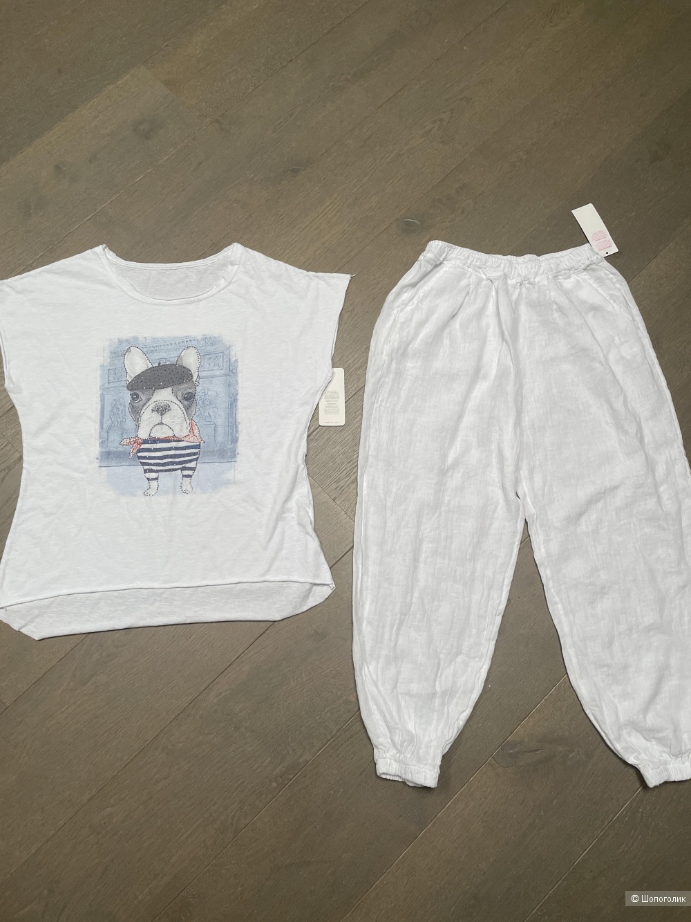 Комплект летний сет брюки И футболка LOVE ITALY,42-52