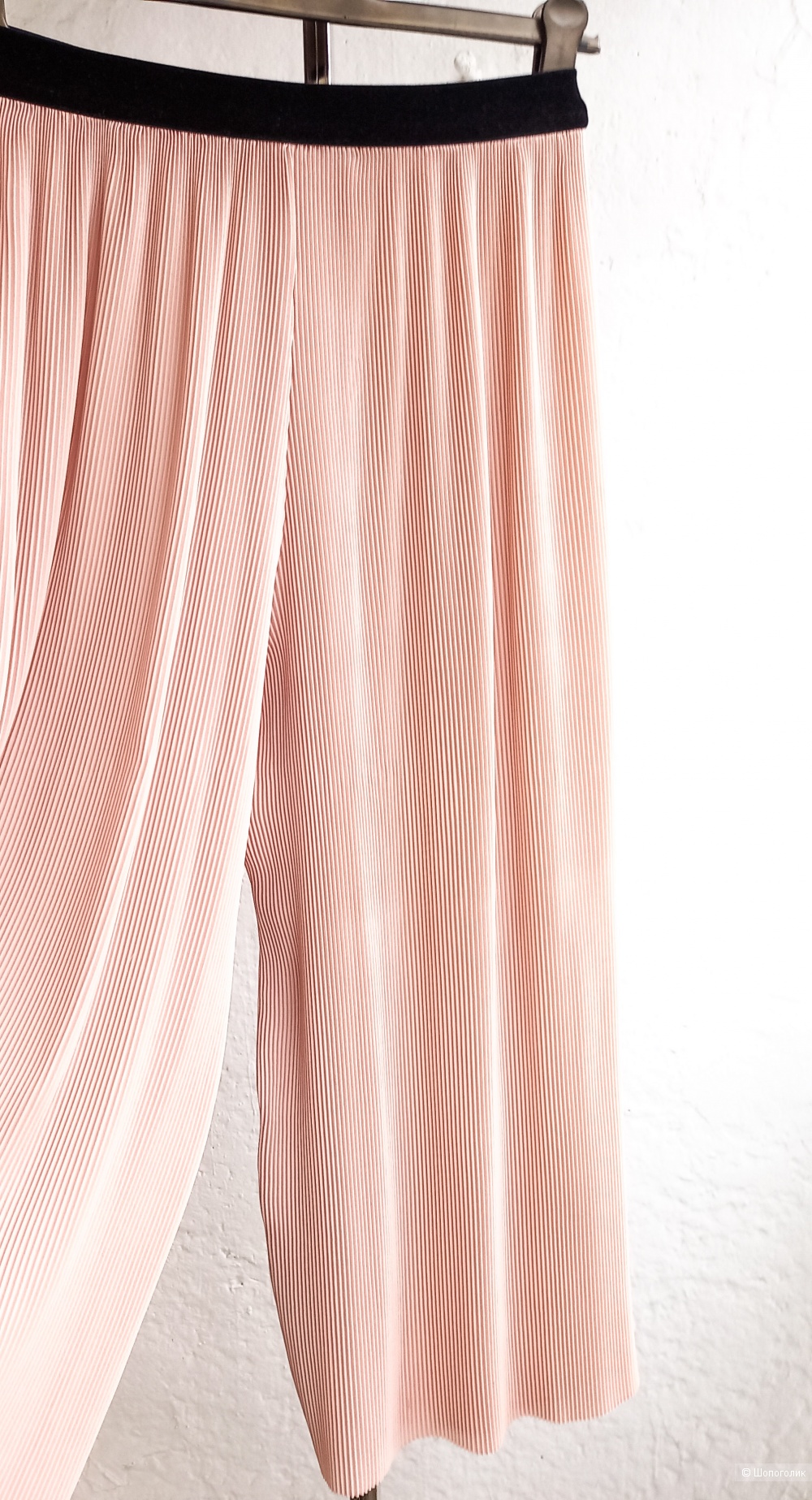 Юбка брюки плиссированные розовые ZARA BASIC XS S M