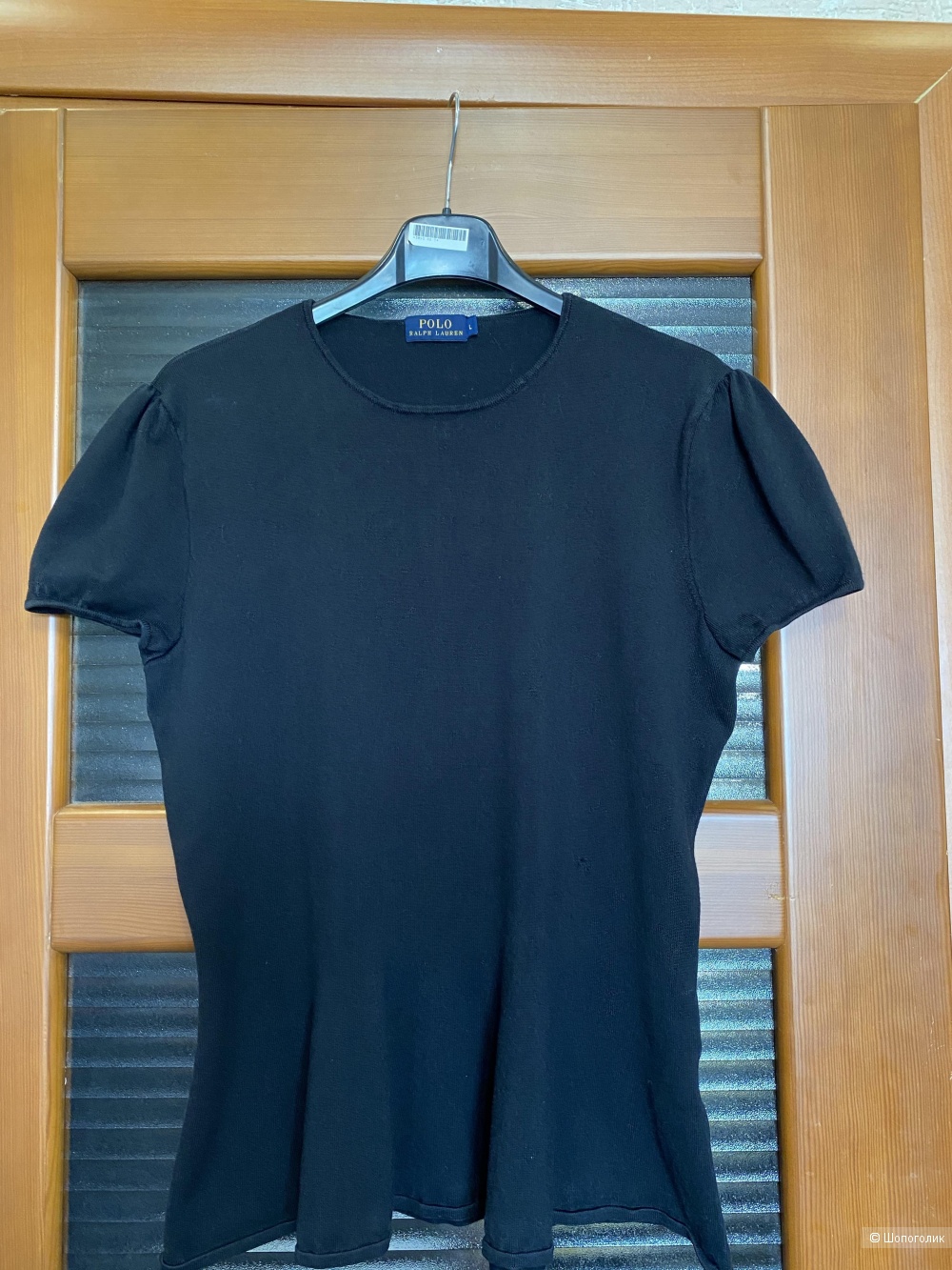 Шелковый топ с баской POLO RALPH LAUREN, L