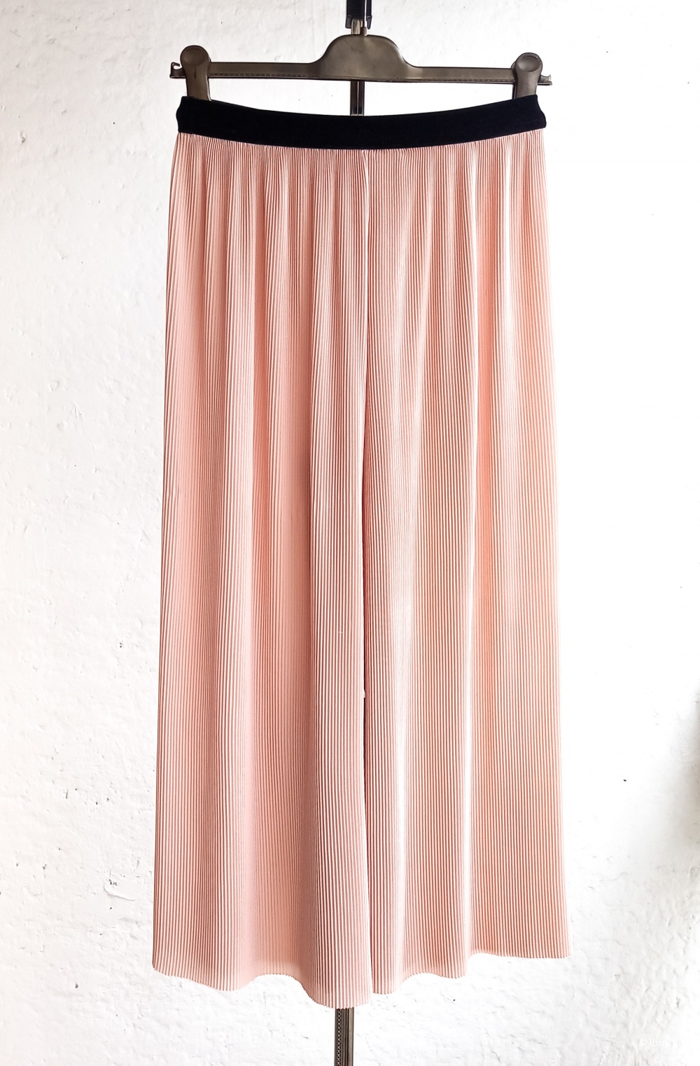 Юбка брюки плиссированные розовые ZARA BASIC XS S M