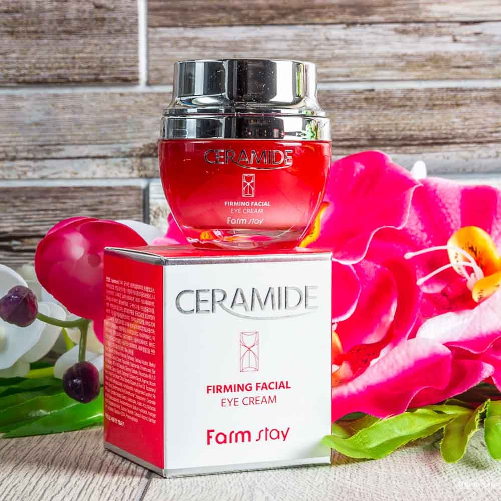 Укрепляющий крем для кожи вокруг глаз с керамидами farm stay ceramide eye cream