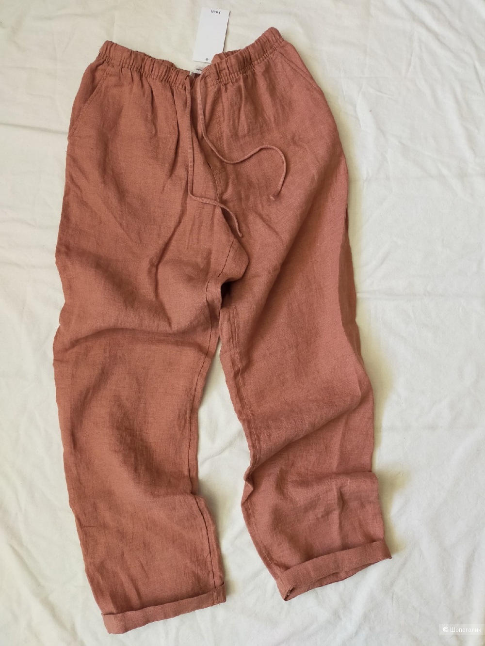 Льняные брюки Мango размер L