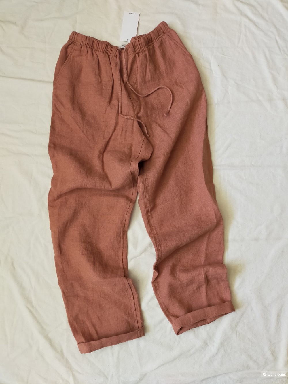 Льняные брюки Мango размер L