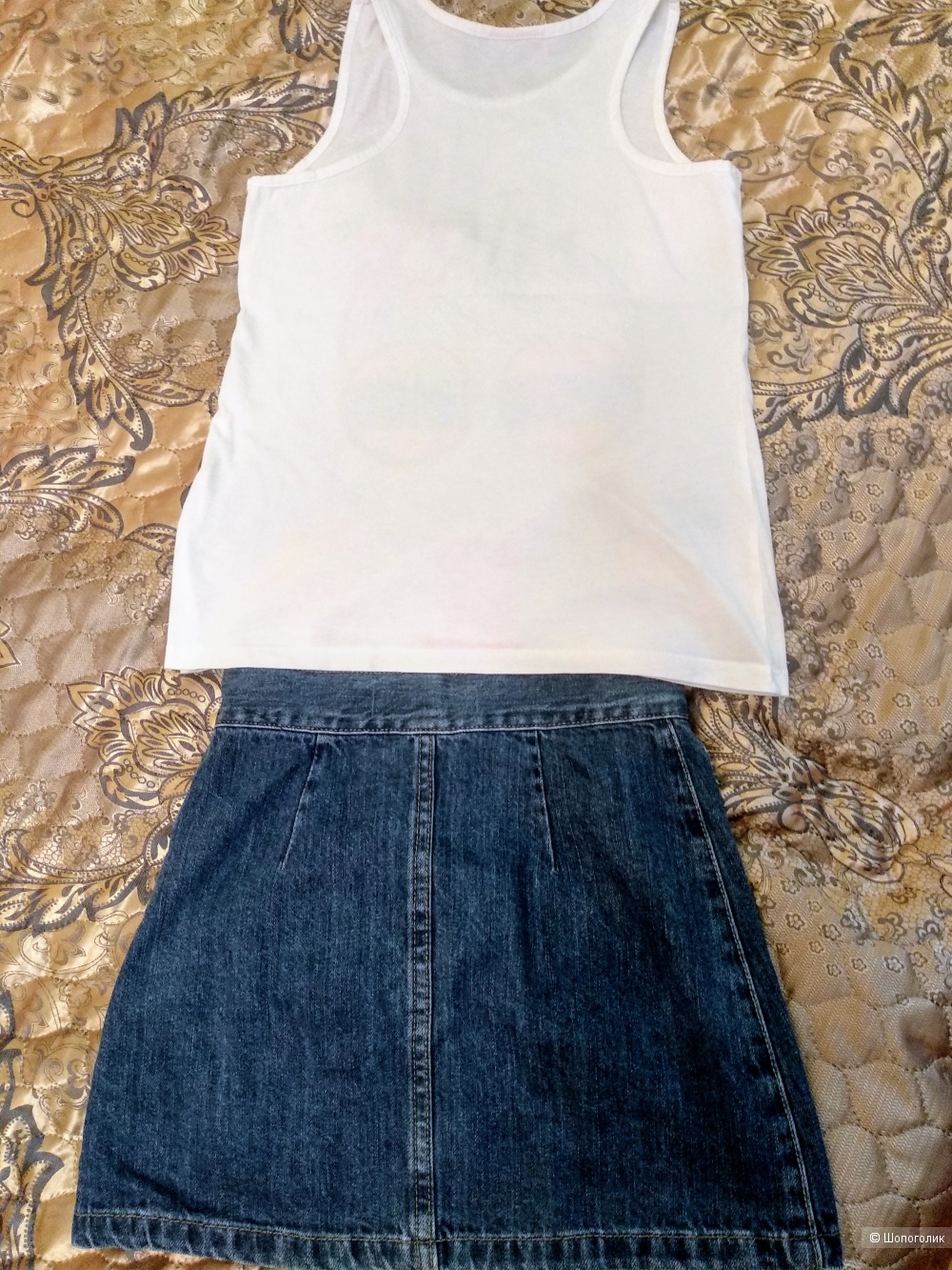 Комплект майка LC Waikiki 9-10/134-140 cm, джинсовая юбка Gee Jay Girls 9/10 140 см