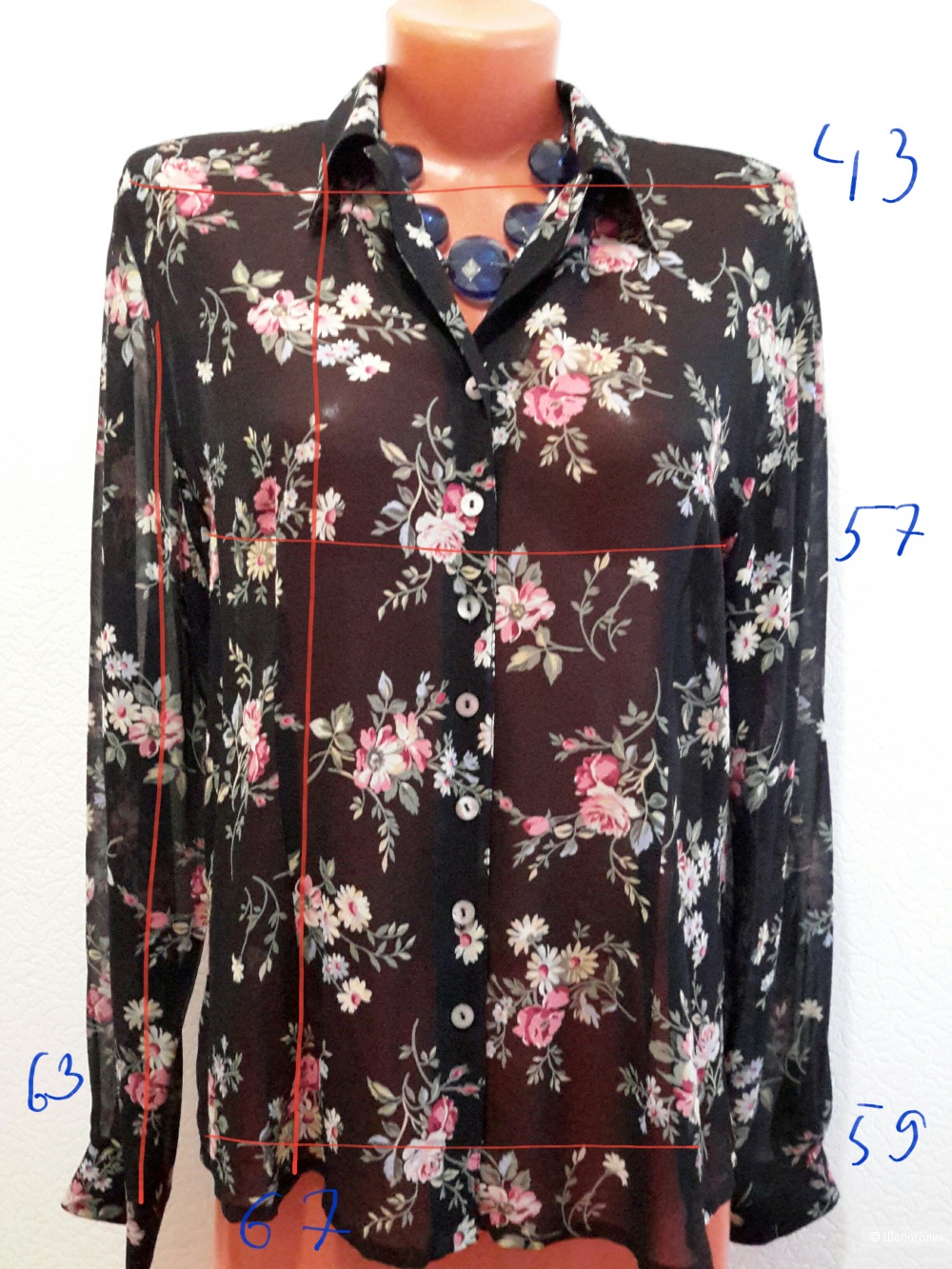 Блуза LAURA ASHLEY, размер 12 (48/50)
