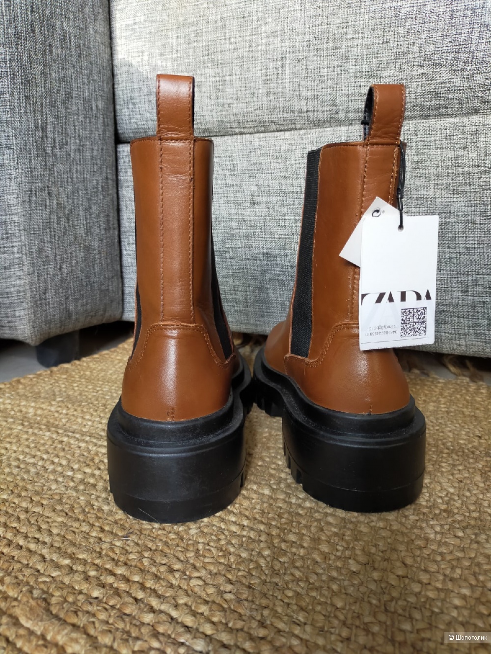 Кожаные ботильоны Zara размер 41