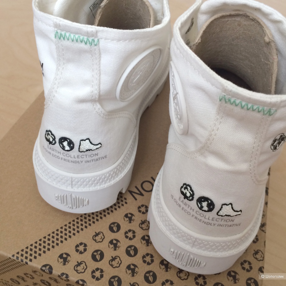 Высокие кеды Palladium Pampa Hi Organic II Star White размер EU37, 23,5 см