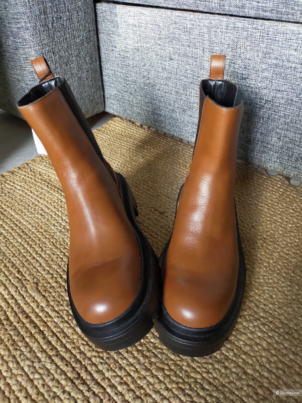 Кожаные ботильоны Zara размер 41