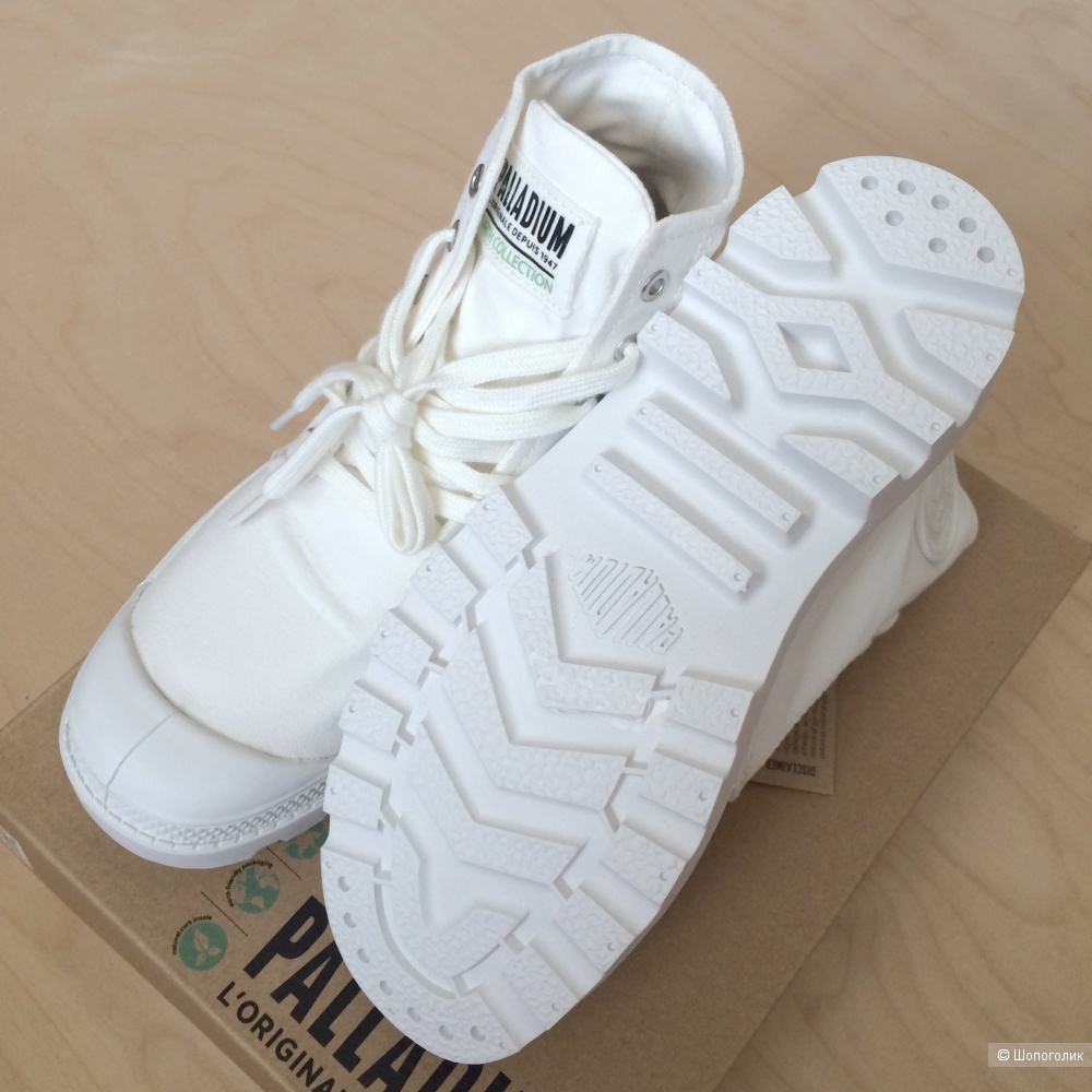 Высокие кеды Palladium Pampa Hi Organic II Star White размер EU37, 23,5 см