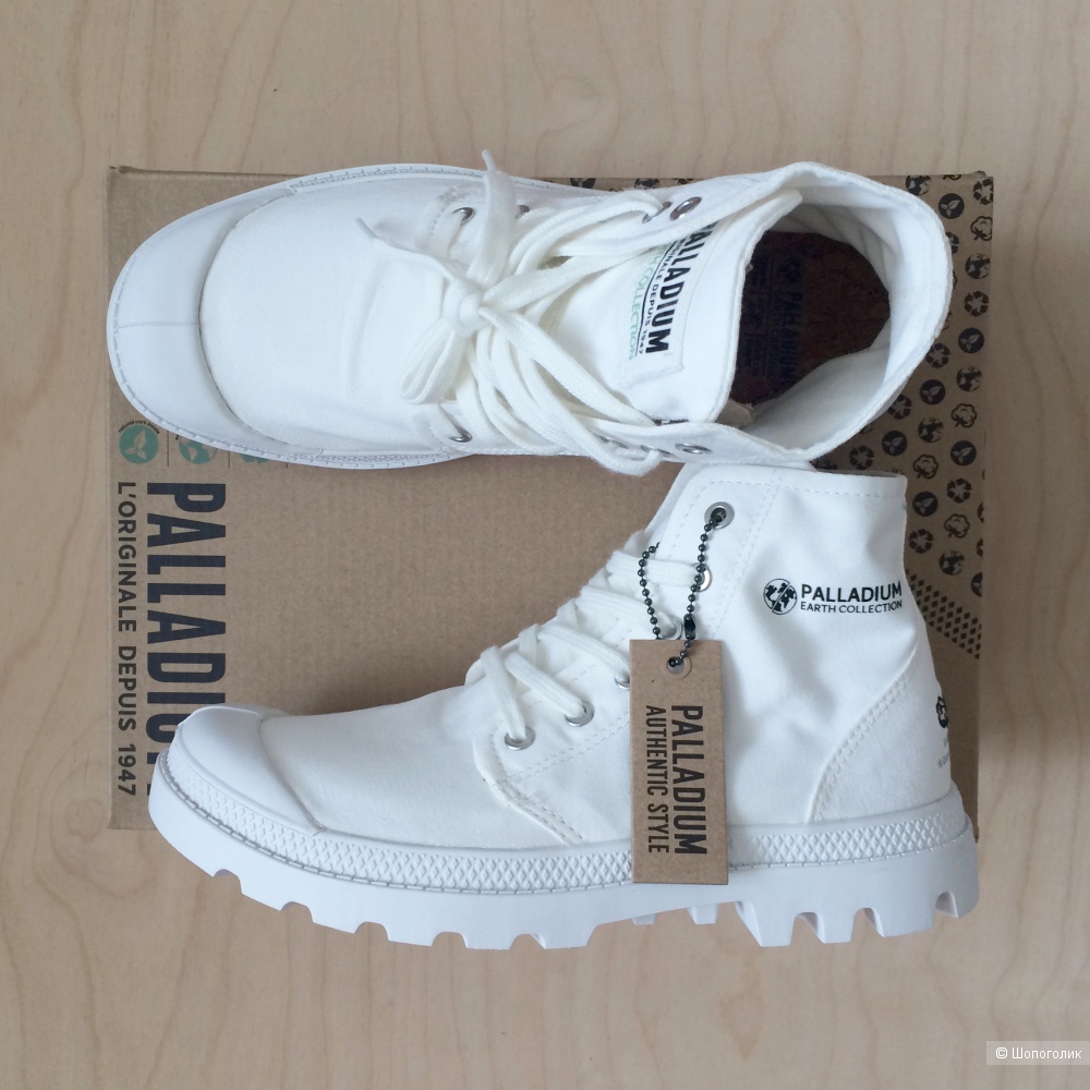 Высокие кеды Palladium Pampa Hi Organic II Star White размер EU37, 23,5 см